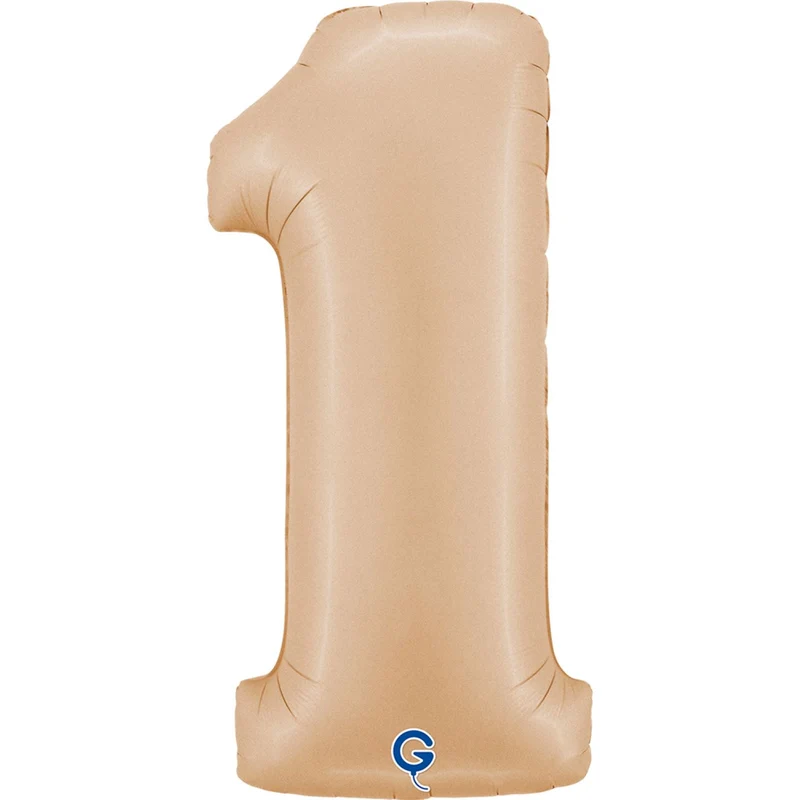 Riesenzahl Folienballon 40"/102cm | Satin Nude
