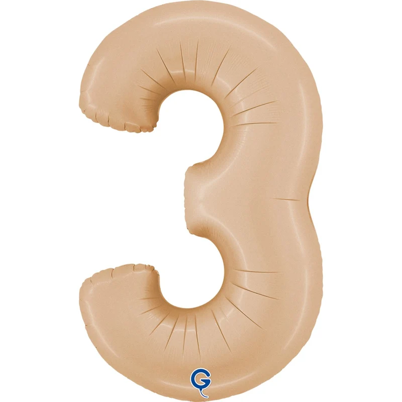 Riesenzahl Folienballon 40"/102cm | Satin Nude