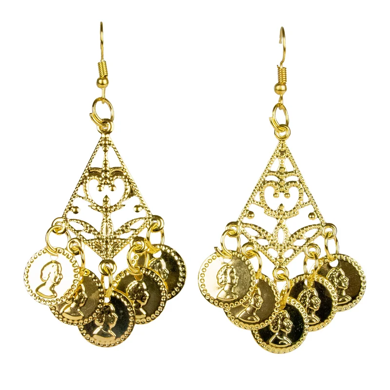 Halskette und Ohrringe mit Münzen 465306 | Gold