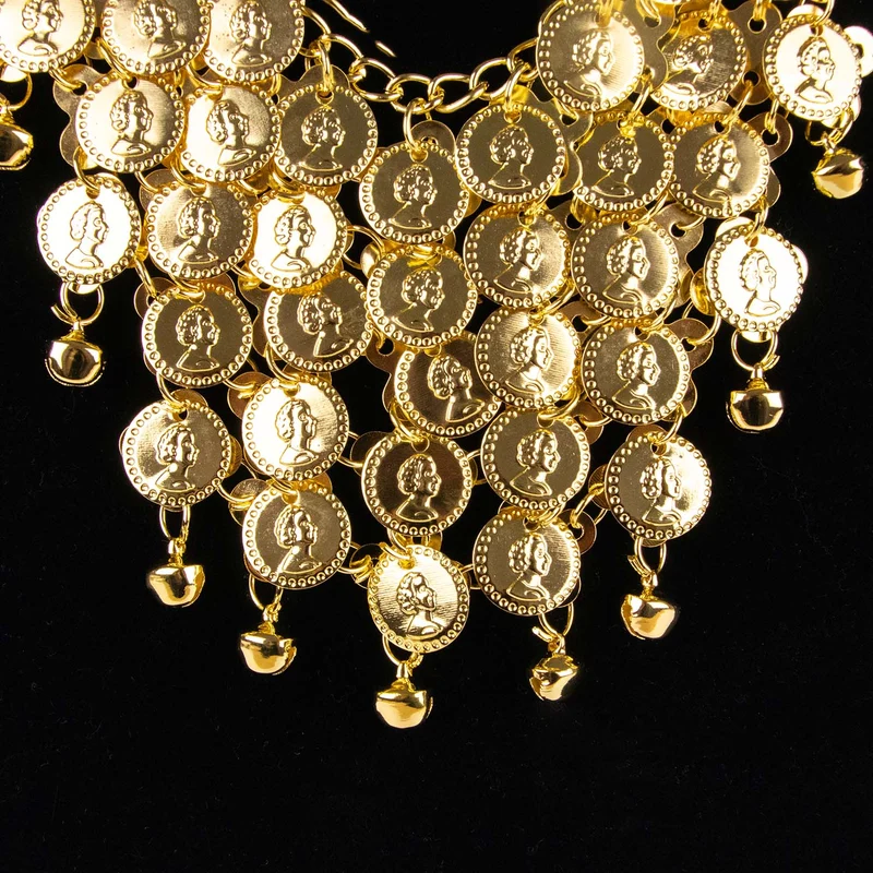 Halskette und Ohrringe mit Münzen 465306 | Gold