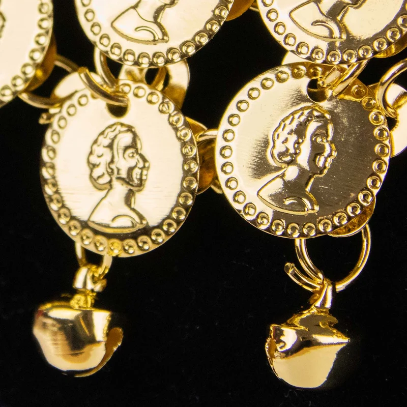 Halskette und Ohrringe mit Münzen 465306 | Gold
