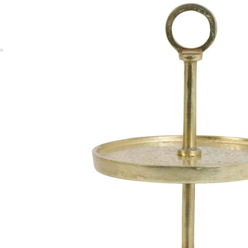 Etagere mit 3 Ebenen 'Lutek' gold 48 cm