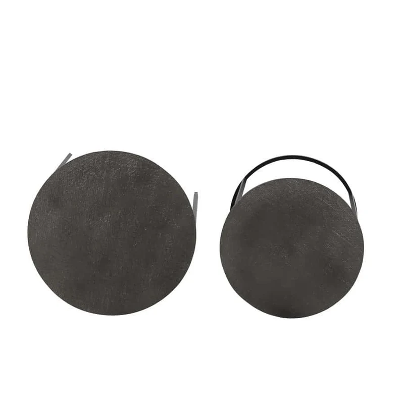 Beistelltisch RENGO Textur schwarz 2er-Set