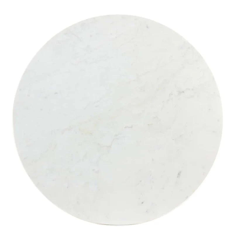 Beistelltisch RICKERD weiß Marmor + antik bronze Ø48x53 cm