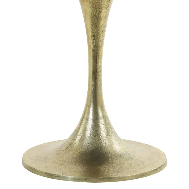 Beistelltisch RICKERD weiß Marmor + antik bronze Ø61x41 cm