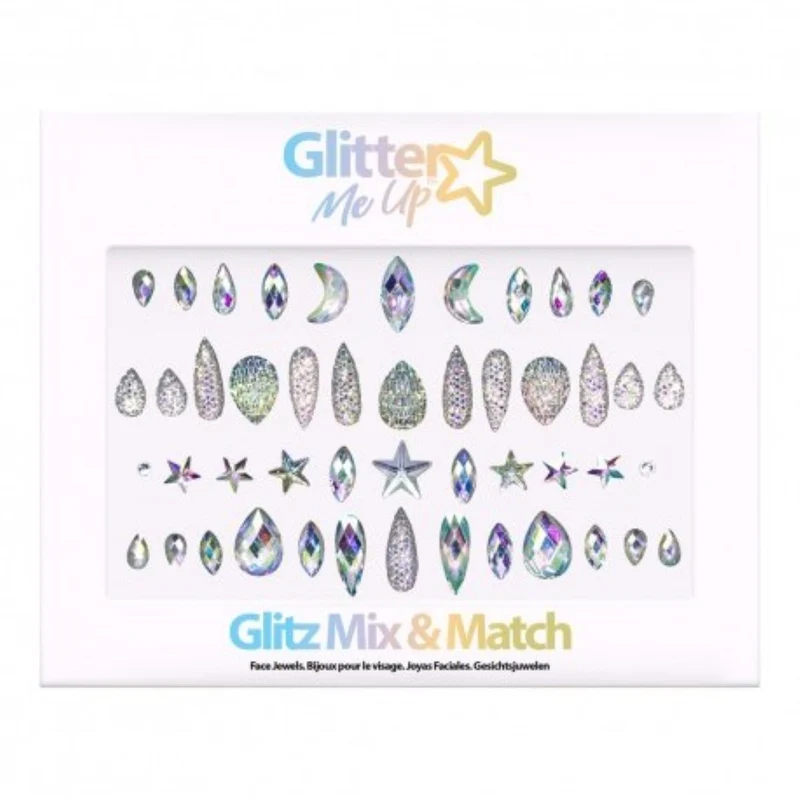 Face Jewels "Glitz Mix & Match" - Selbstklebende Glitzersteine
