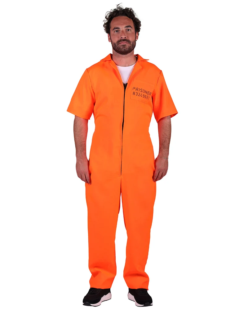 Gefangener Kostüm für Herren "Orange County" | Häftling Overall