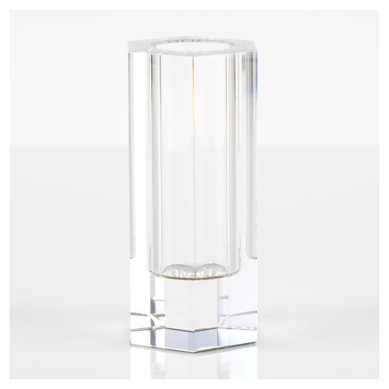 Kristallglas-Vase DIOPTRICS transparent, regenbogen H12cm