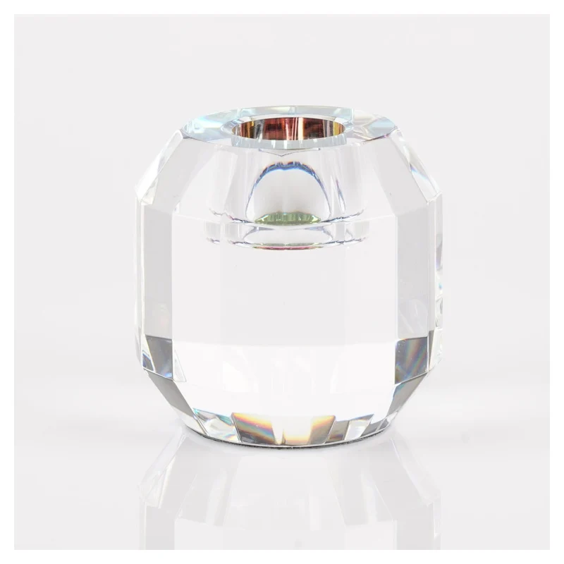 Kristallglas-Kerzenhalter DIOPTRICS regenbogen, transparent H6cm