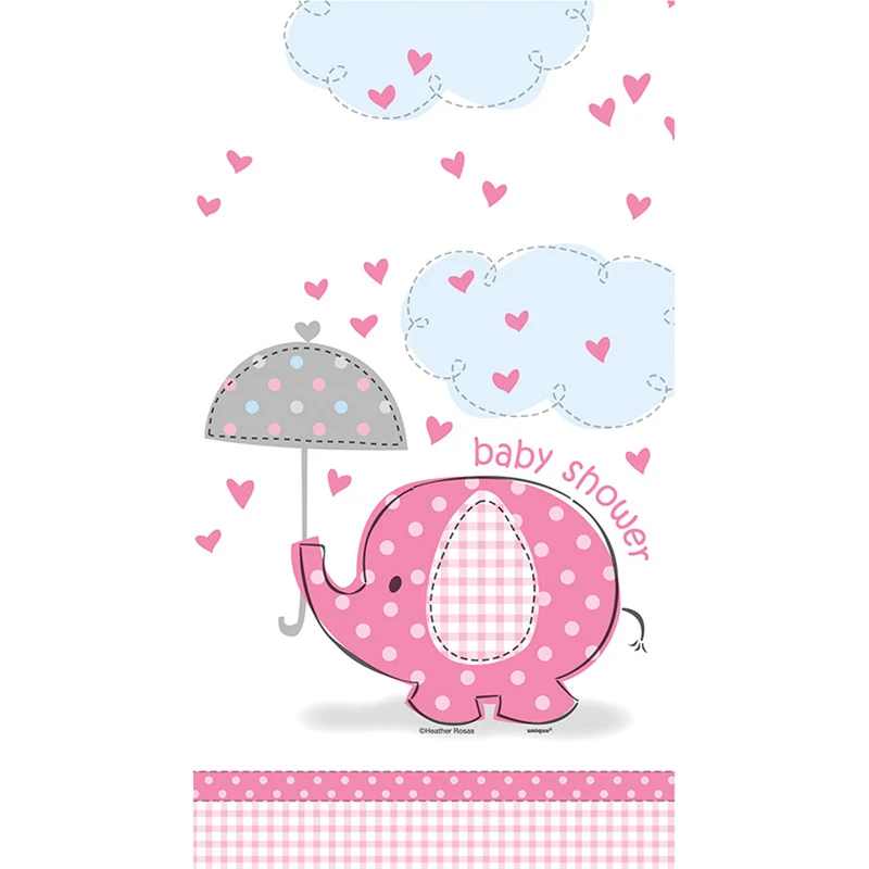 Tischdecke PVC Elephant 137x213cm | Pink