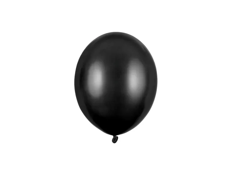 100 Stk. Luftballon Ø12cm "Uni Metallic" | Schwarz