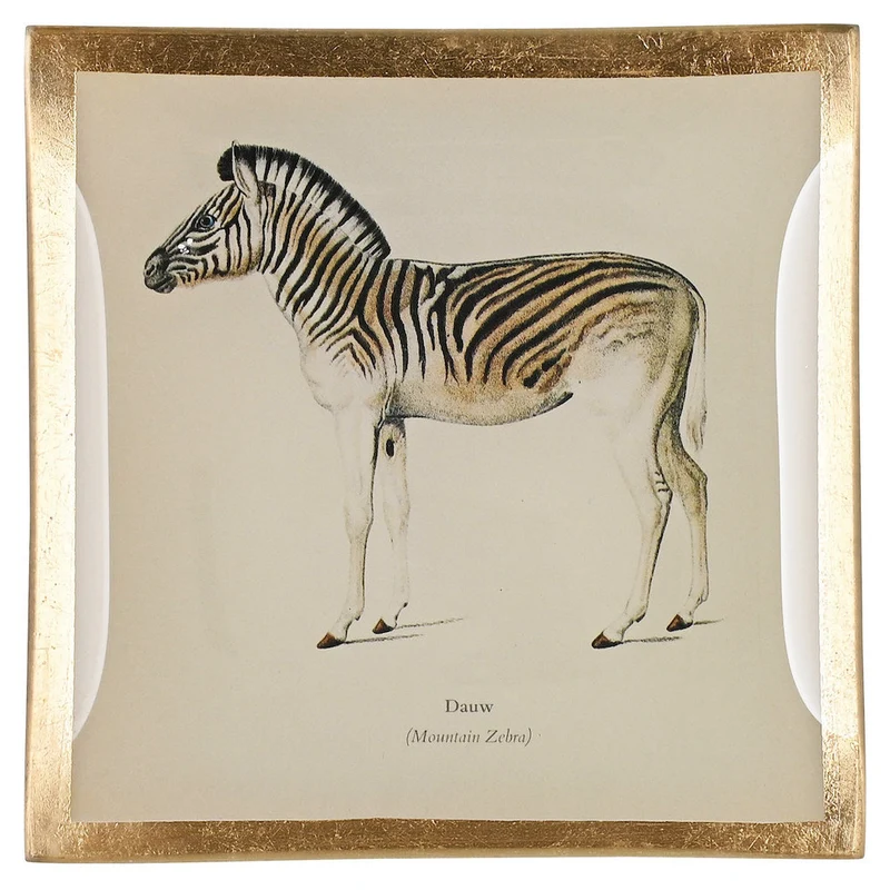 Dekoschale Glasteller LOVE PLATES ZEBRA ø10 cm