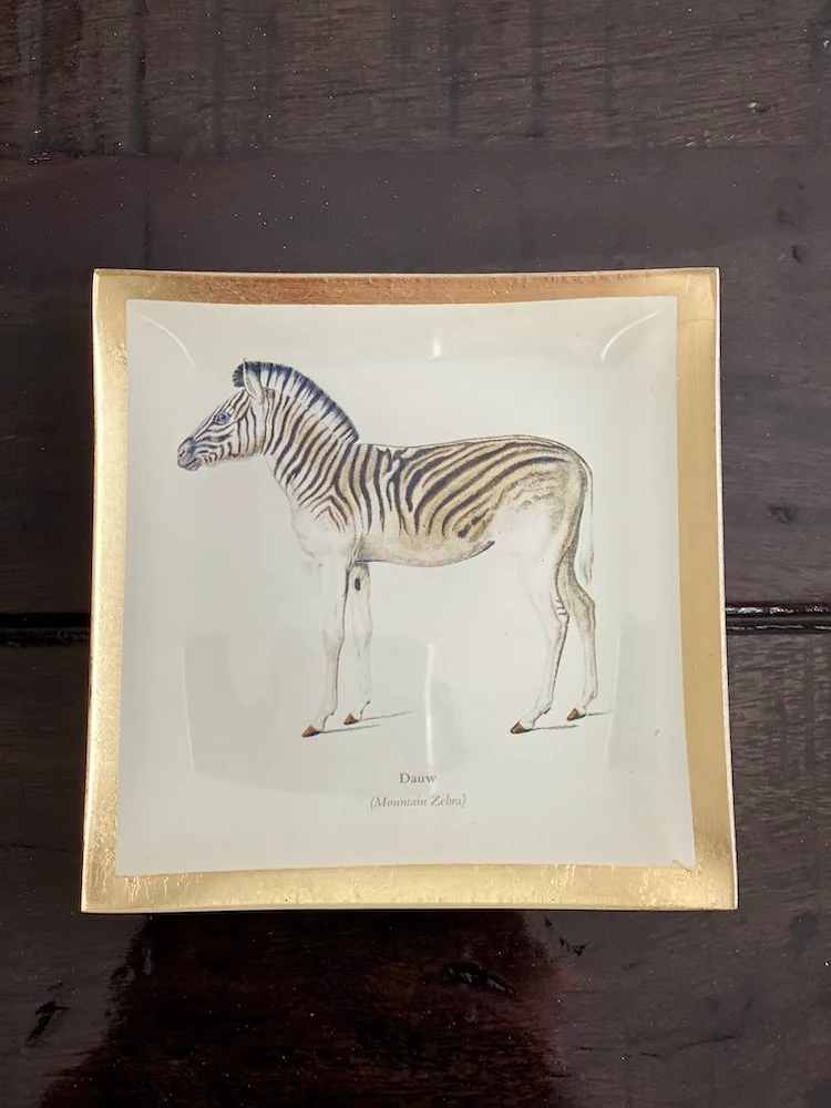 Dekoschale Glasteller LOVE PLATES ZEBRA ø10 cm