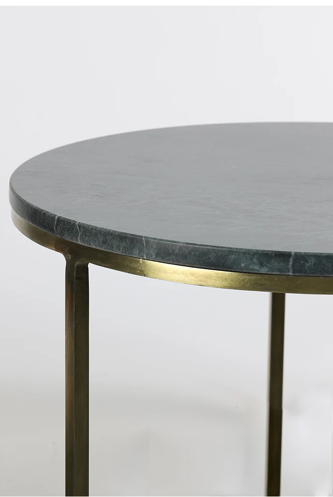 Säule RICARDO grün Marmor + antik bronze 2er Set