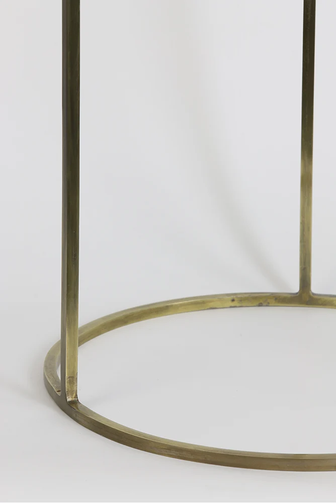 Säule RICARDO grün Marmor + antik bronze 2er Set