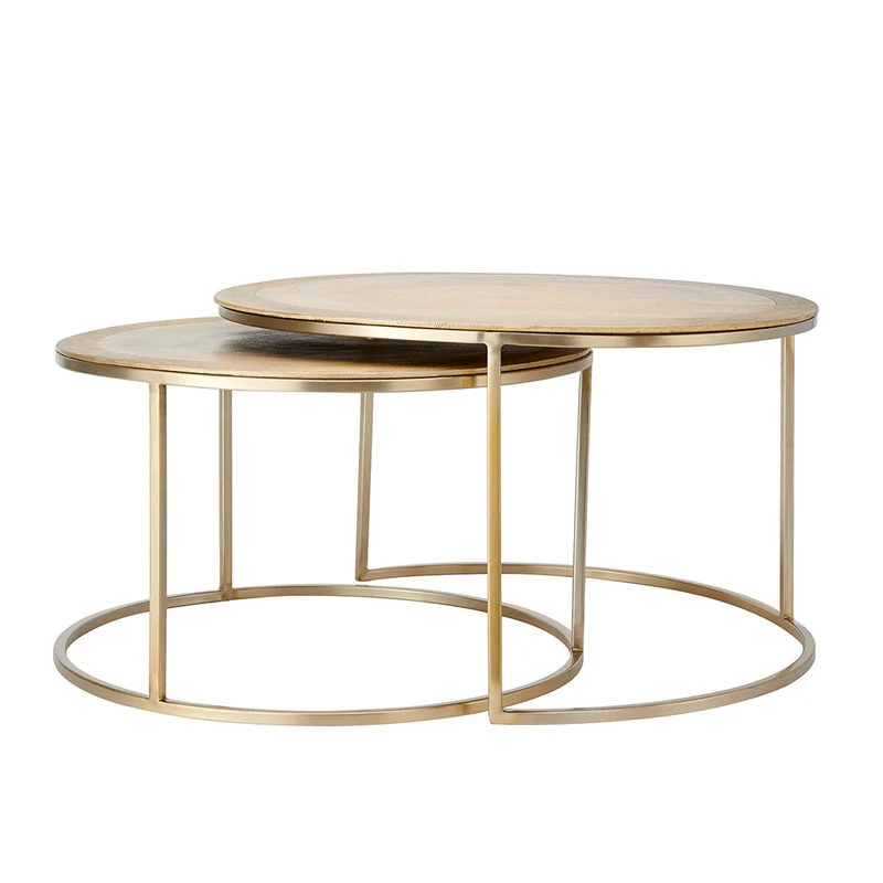 Couchtisch TALCA in Gold 2er-Set