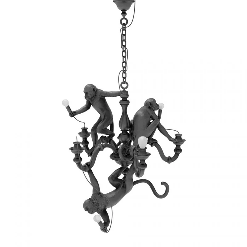 Kronleuchter MONKEY in matt schwarz