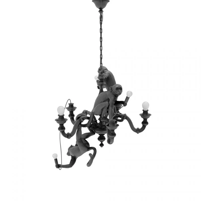 Kronleuchter MONKEY in matt schwarz