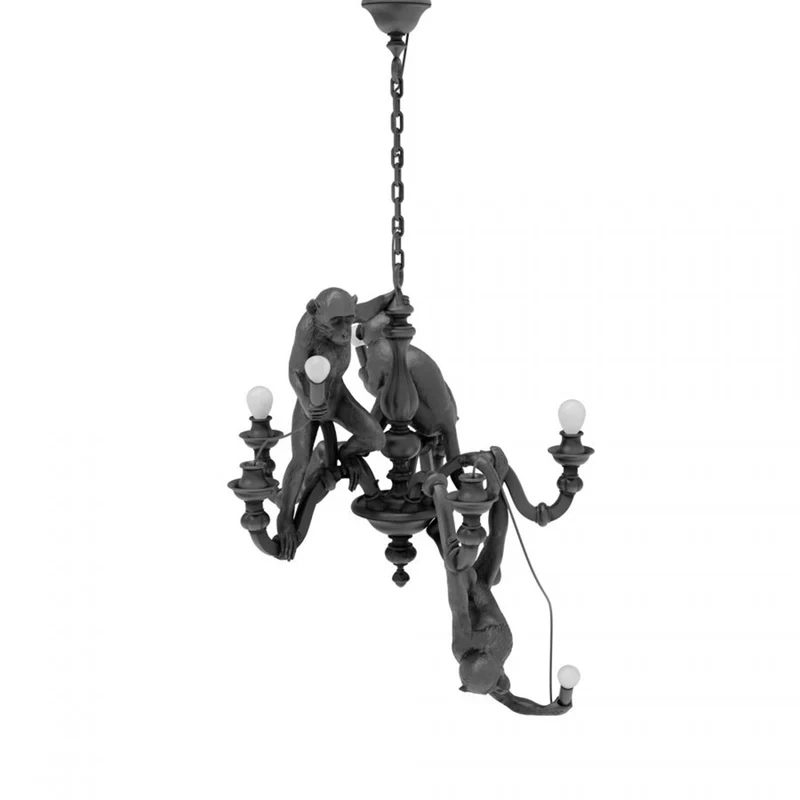 Kronleuchter MONKEY in matt schwarz