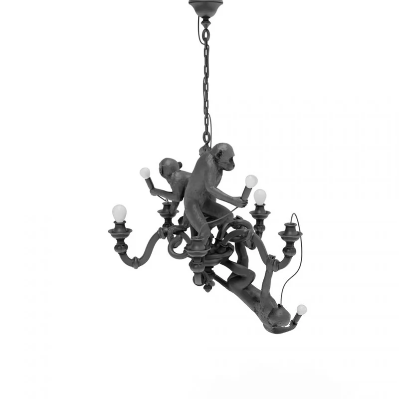 Kronleuchter MONKEY in matt schwarz