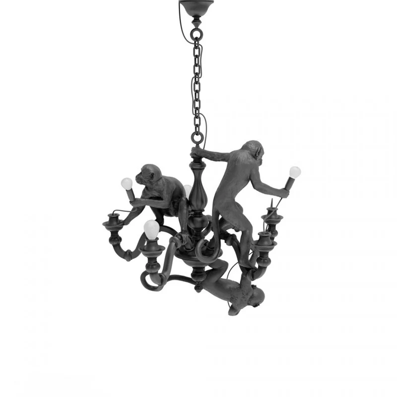 Kronleuchter MONKEY in matt schwarz