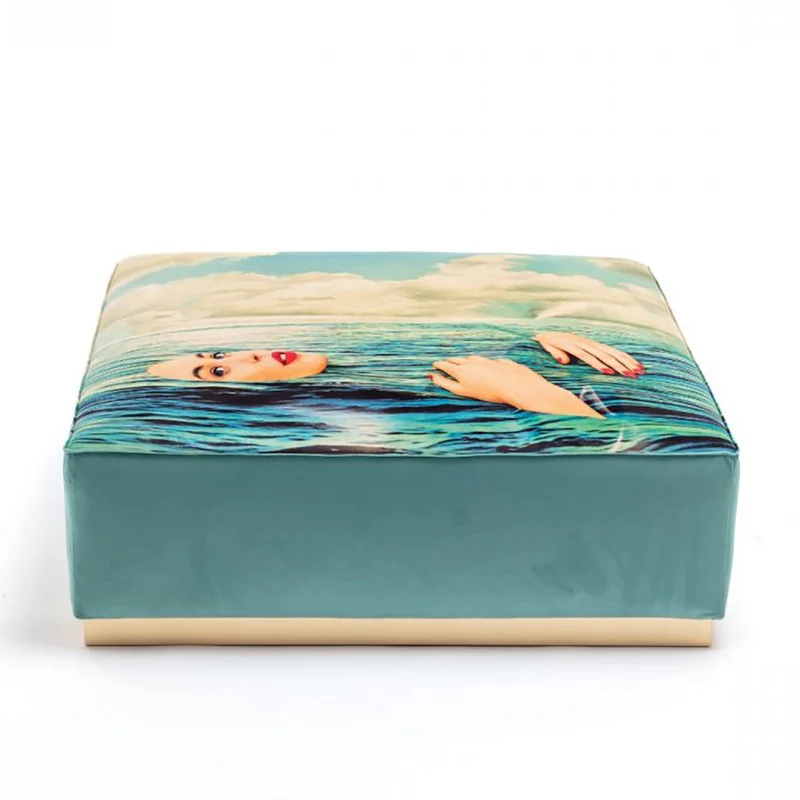 Modularer Pouf SEAGIRL blau, türkis