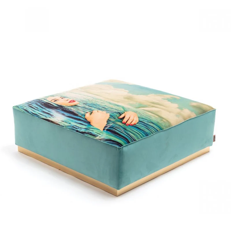 Modularer Pouf SEAGIRL blau, türkis
