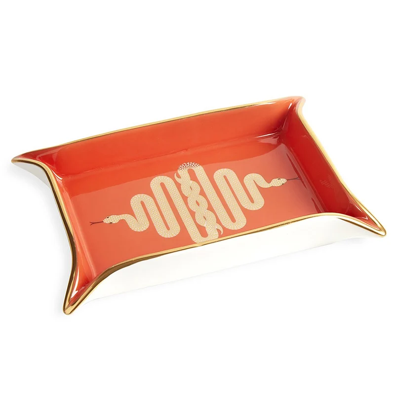 Aufbewahrungsschale SNAKE VALET in orange + gold