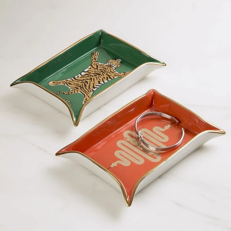 Aufbewahrungsschale SNAKE VALET in orange + gold
