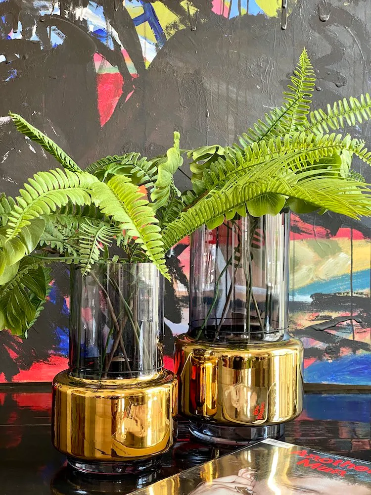 Vase LOBBY smoke-gold H34 cm
