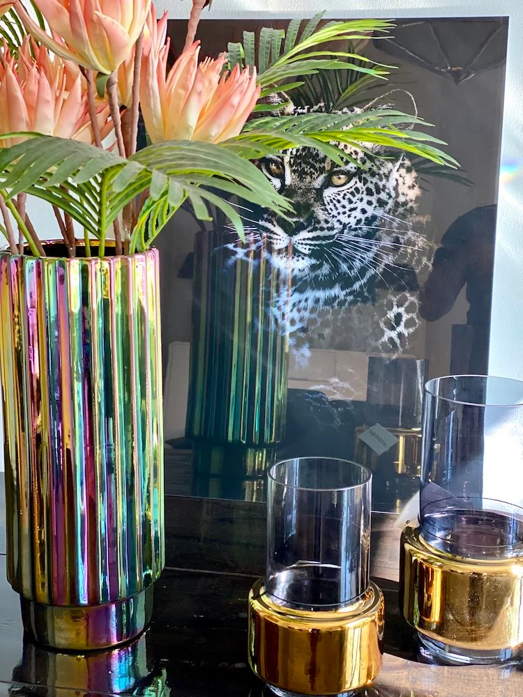 Vase LOBBY smoke-gold H34 cm