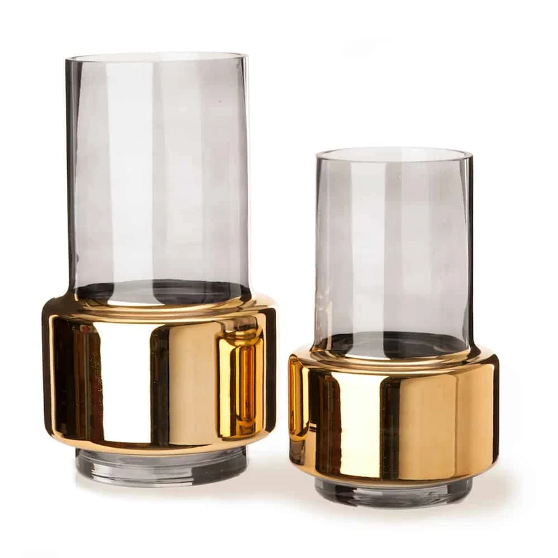 Vase LOBBY smoke-gold H34 cm