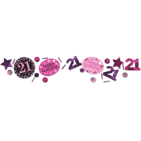 Konfetti Metall 34g Sparkling Pink #21