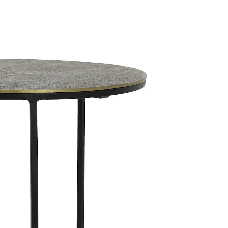 Beistelltisch RENGO Textur antik Bronze 2er-Set