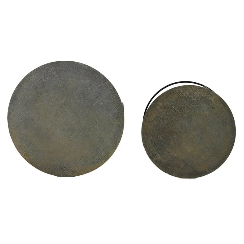Couchtisch RENGO Textur antik Bronze 2er-Set