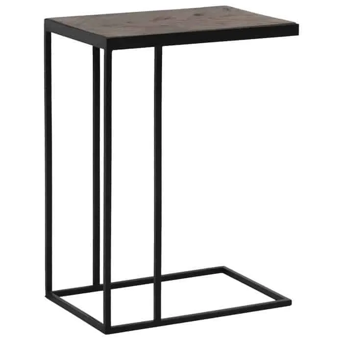 Beistelltisch CHISA holz braun-schwarz 45x30x62 cm