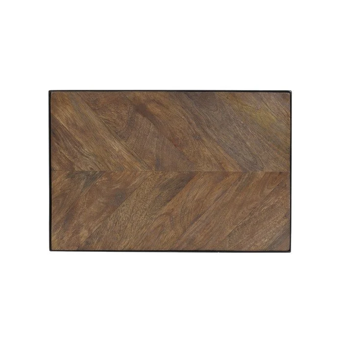 Beistelltisch CHISA holz braun-schwarz 45x30x62 cm