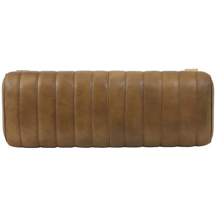 Sitzbank RAMY Leder Braun 87x30x46 cm