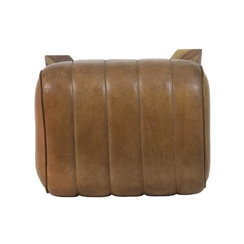 Hocker RAMY Leder Braun 42x35x46 cm