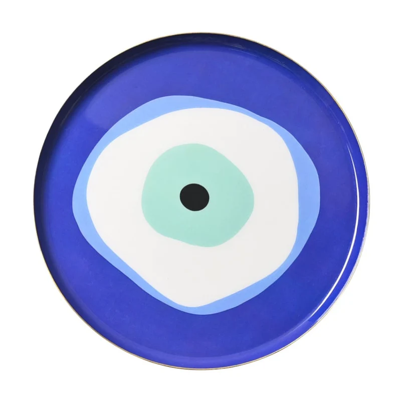 Love Trays Dekotablett BLAUES AUGE rund, blau