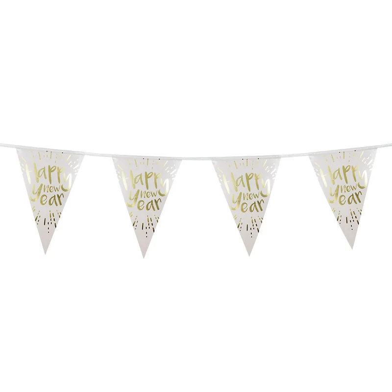 Silvester Folienwimpelkette "Happy New Year" | 4m