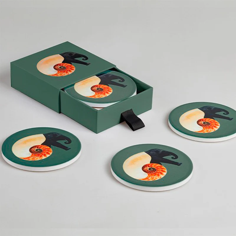 Untersetzer 'SHELLEPHANT' ø10cm 4-teiliges Set