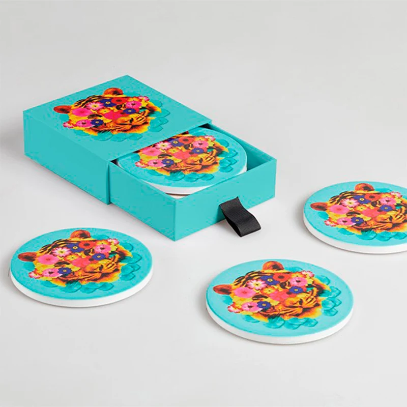 Untersetzer 'MASKTIGER' ø10cm 4-teiliges Set