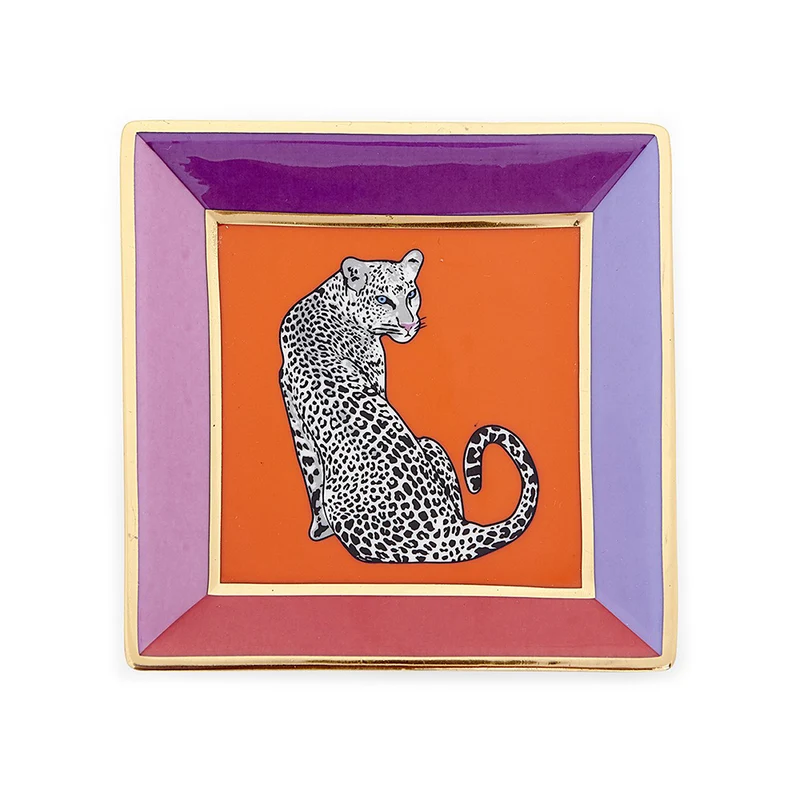 Dekoschale SAFARI SQUARE mit Tiger-Motiv