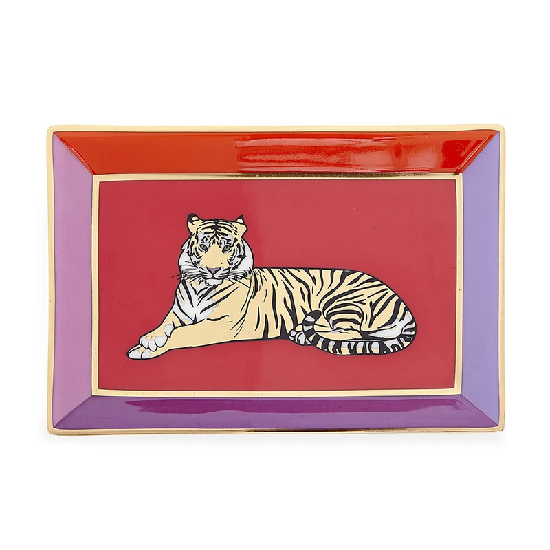 Dekoschale SAFARI RECTANGLE mit Tiger-Motiv