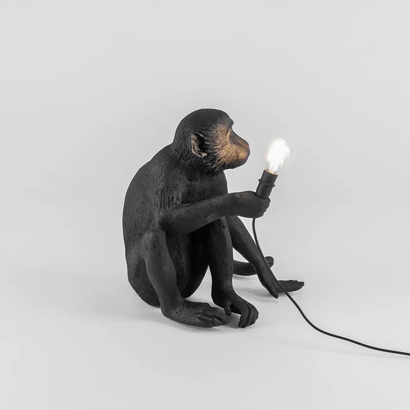 Tischlampe MONKEY sitzend-schwarz 34x30x32 cm