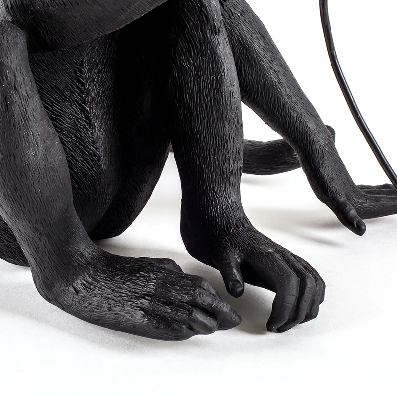 Tischlampe MONKEY sitzend-schwarz 34x30x32 cm