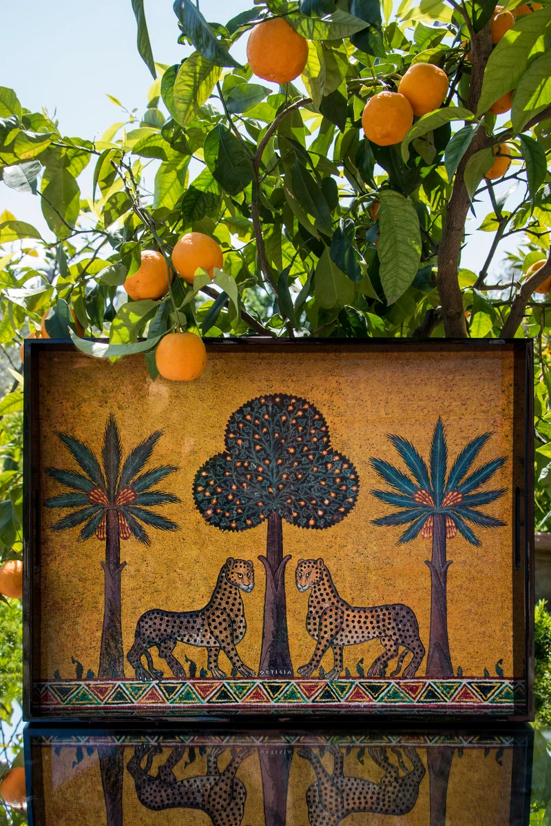 Lacktablett ZAGARA LARGE in gelb