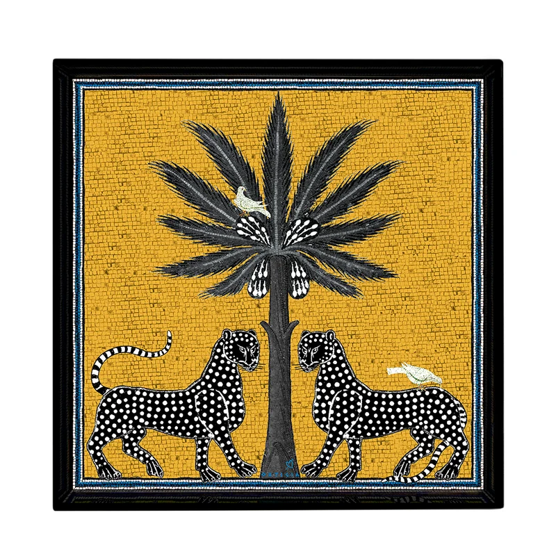 Lacktablett SAHARA SQUARE in gelb