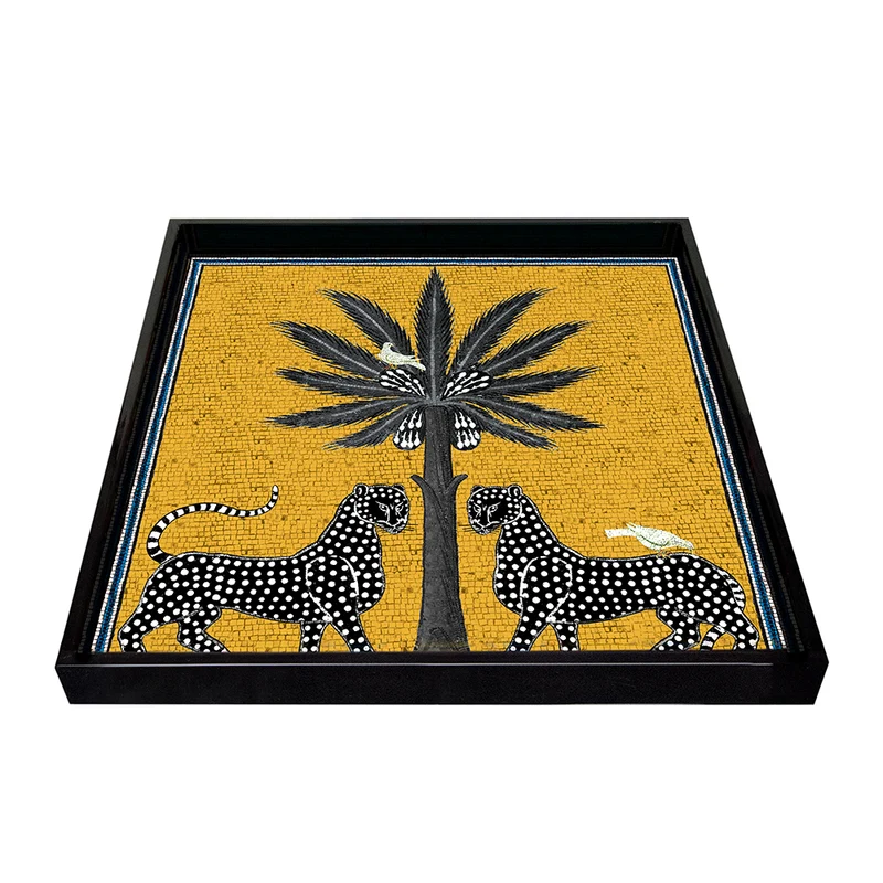 Lacktablett SAHARA SQUARE in gelb